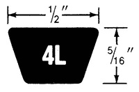 4L Belt Dimensions
